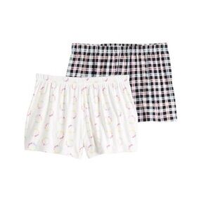 SO pajama shorts set of 2 Woman’s Juniors 1X elastic waist no drawstring